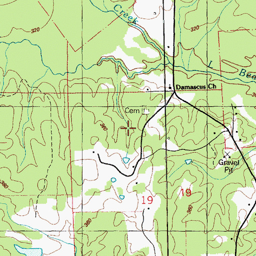 Topographic Map of Demasters Church (historical), MS