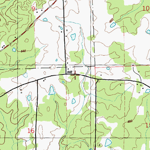 Topographic Map of Ford School (historical), MS
