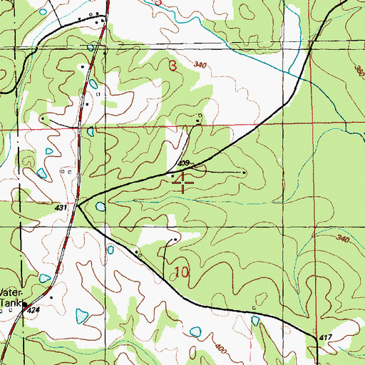 Topographic Map of Forman Cemetery, MS