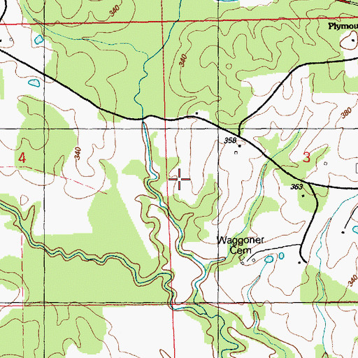 Topographic Map of Frith Cemetery, MS