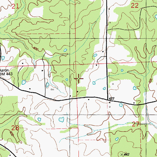 Topographic Map of Hebron (historical), MS