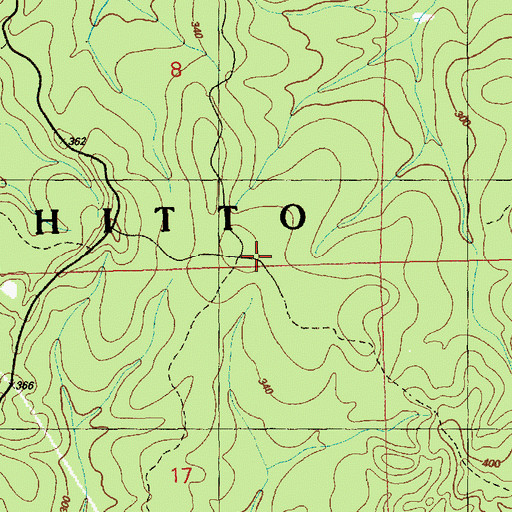 Topographic Map of James Whittington Cemetery, MS