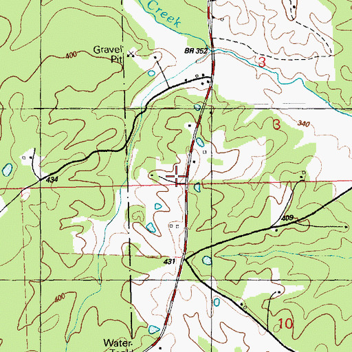 Topographic Map of Lamar School (historical), MS