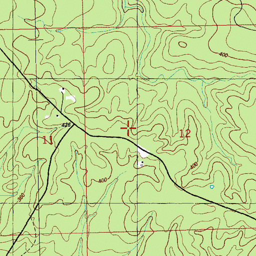 Topographic Map of Rose Creek School (historical), MS