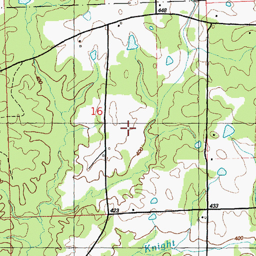 Topographic Map of Sample Cemetery, MS