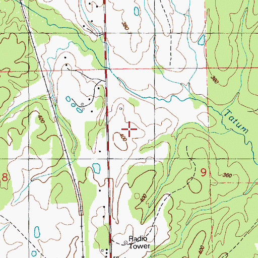 Topographic Map of Tatum Cemetery, MS