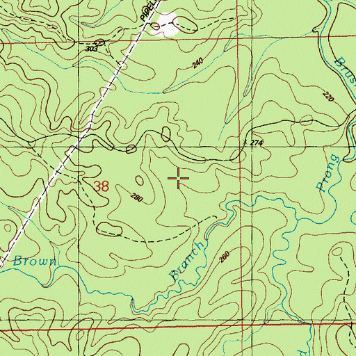 Topographic Map of Taylor Cemetery, MS