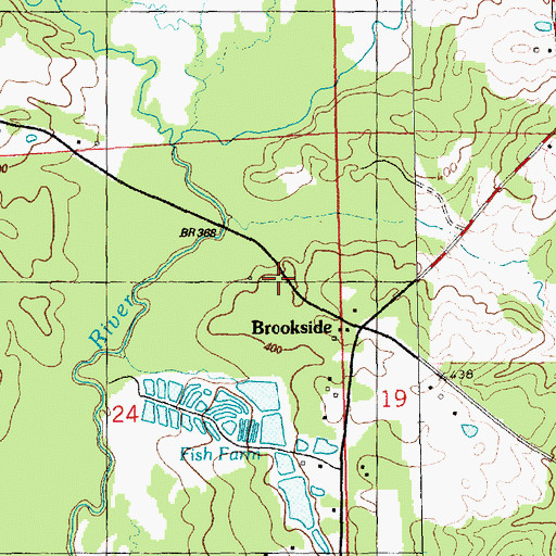Topographic Map of Thomas Moore Cemetery, MS
