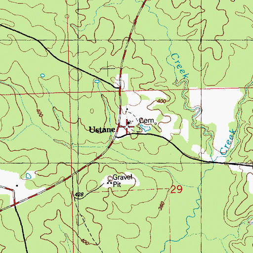 Topographic Map of Zion Hill Baptist Church, MS