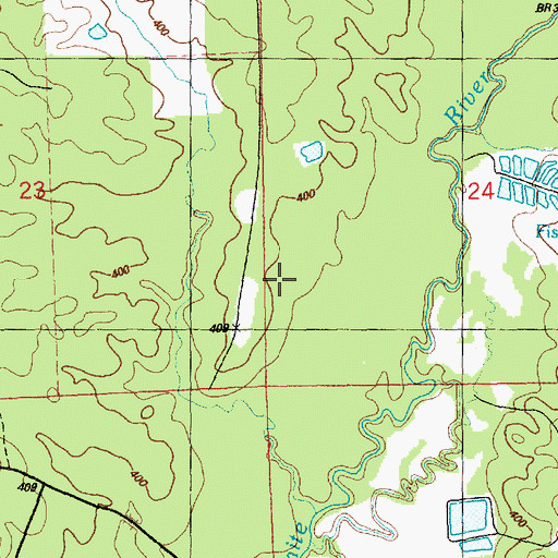 Topographic Map of Wicker Cemetery, MS
