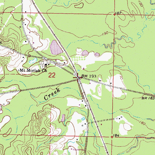 Topographic Map of Crotts, MS