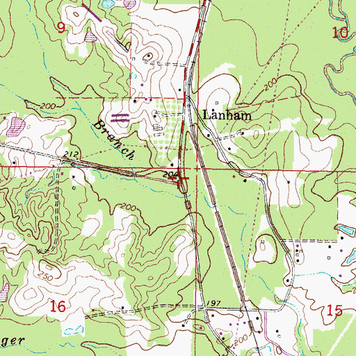 Topographic Map of Ellisville Junction, MS