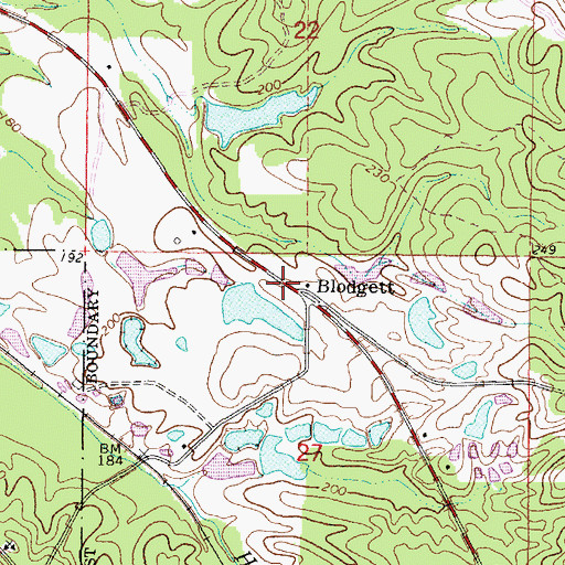 Topographic Map of Tiger School (historical), MS