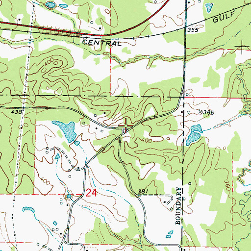 Topographic Map of Berry Thomas School (historical), MS