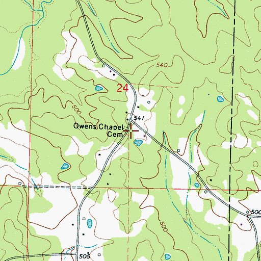 Topographic Map of County Line School (historical), MS