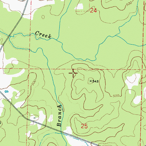 Topographic Map of New Jerusalem Church (historical), MS