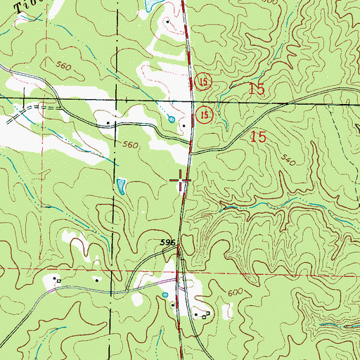 Topographic Map of Noxubee Grange Hall School (historical), MS