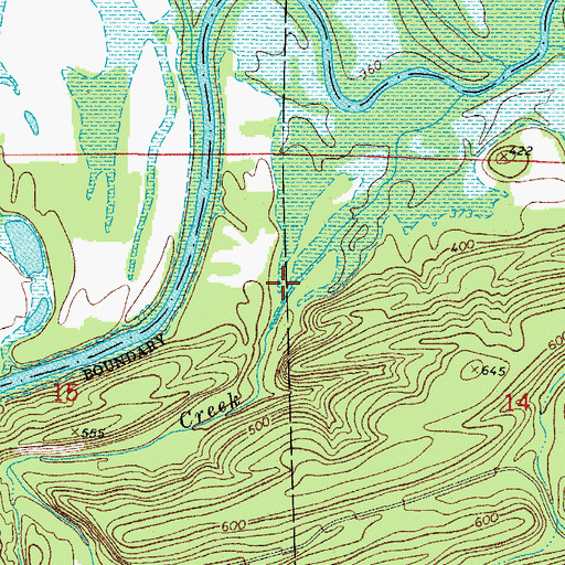 Topographic Map of Barnhart Creek, AR