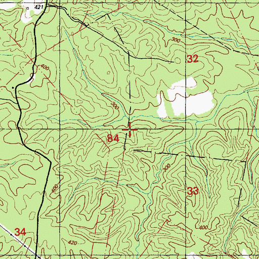 Topographic Map of Fenwick Oil Field, MS