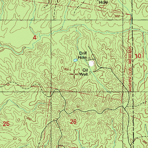 Topographic Map of Galilee Oil Field, MS