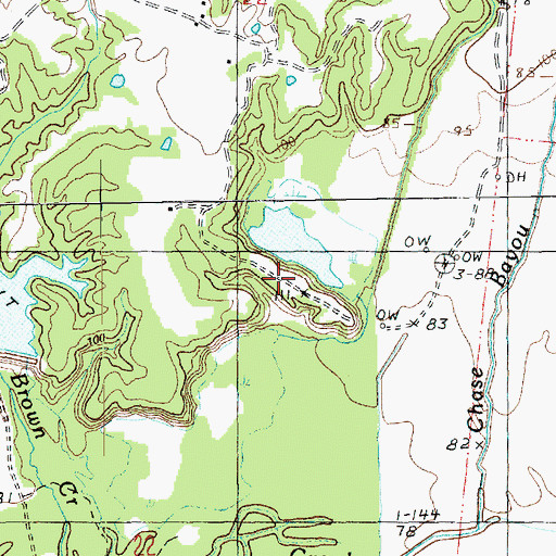 Topographic Map of Mandamus Oil Field, MS