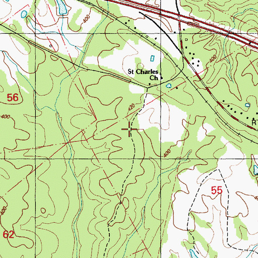 Topographic Map of Rowardale School (historical), MS