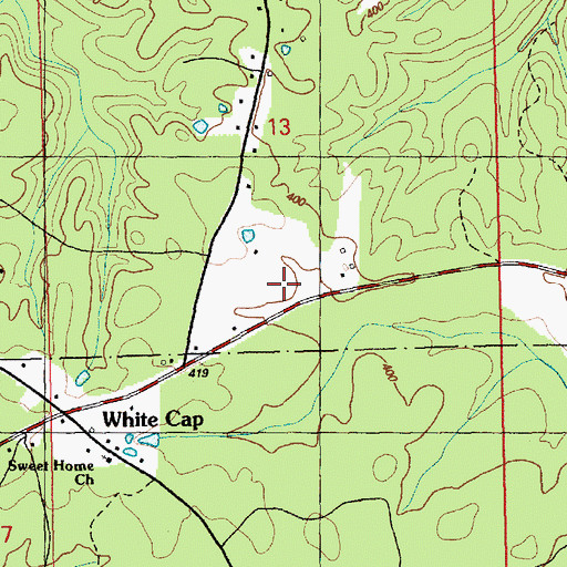 Topographic Map of Georgetown School (historical), MS