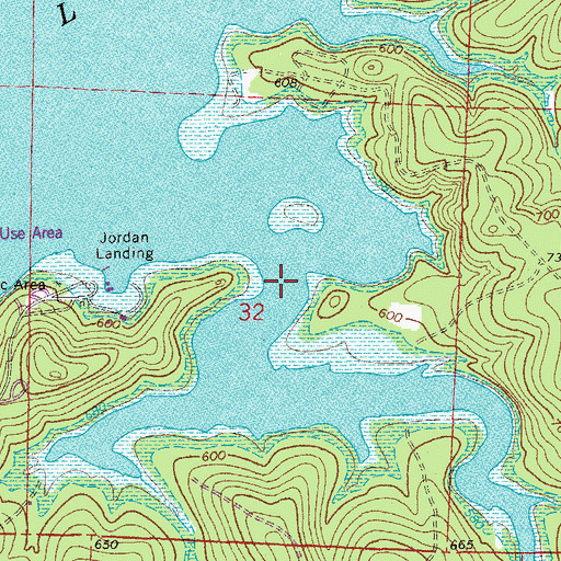 Topographic Map of Barren Fork, AR