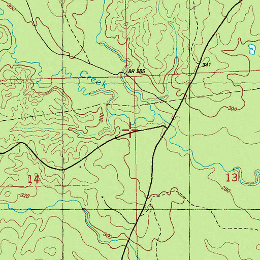 Topographic Map of Veto, MS