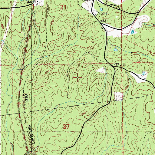 Topographic Map of Wildwood Spring, MS