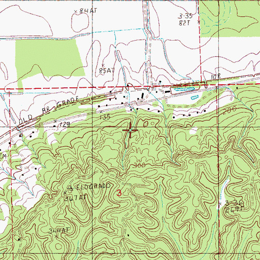 Topographic Map of Cooks Lake, MS