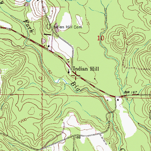 Topographic Map of Indian Hill School (historical), MS