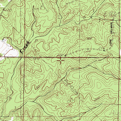 Topographic Map of Skull Creek Hills, MS