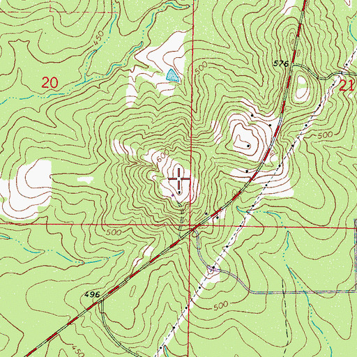 Topographic Map of Jewells Hill (historical), MS
