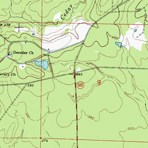 Topographic Map of Success (historical), MS