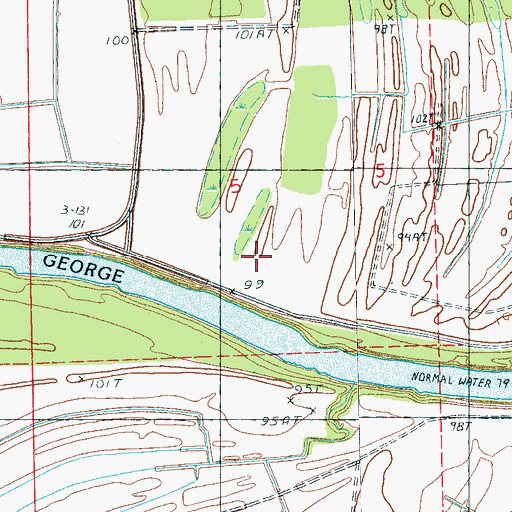 Topographic Map of Yucatan Plantation (historical), MS