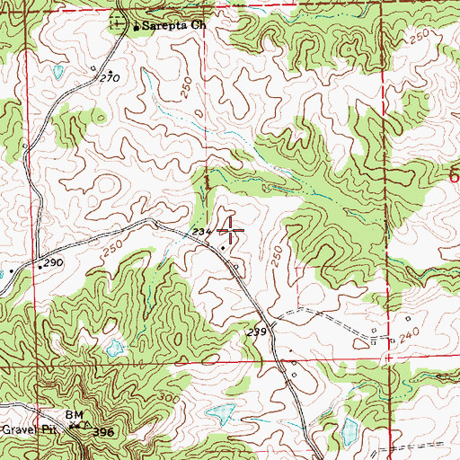 Topographic Map of Hervey (historical), MS