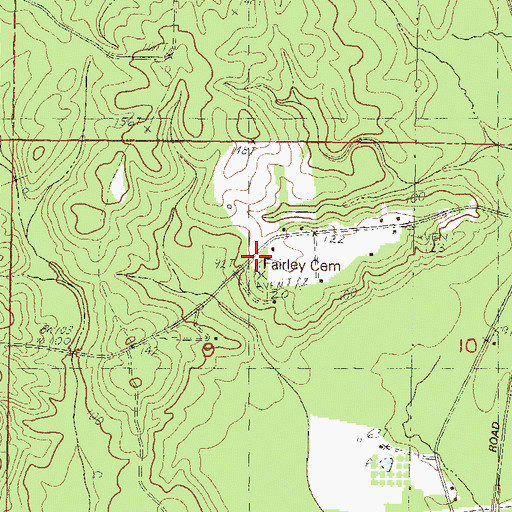 Topographic Map of Fairley Cemetery, MS
