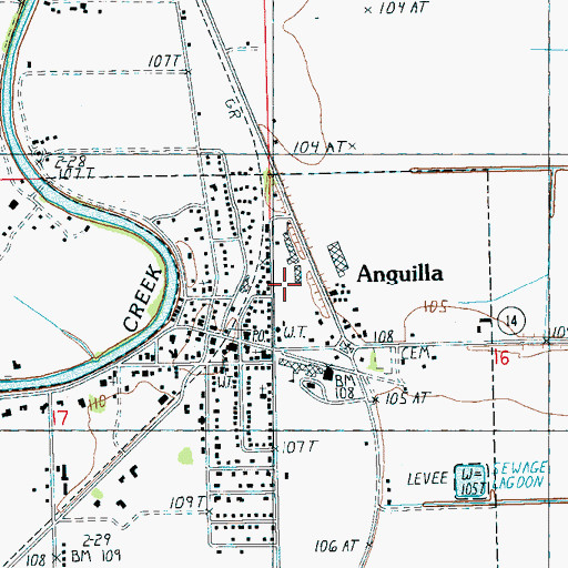Topographic Map of Christian Light Baptist Church, MS