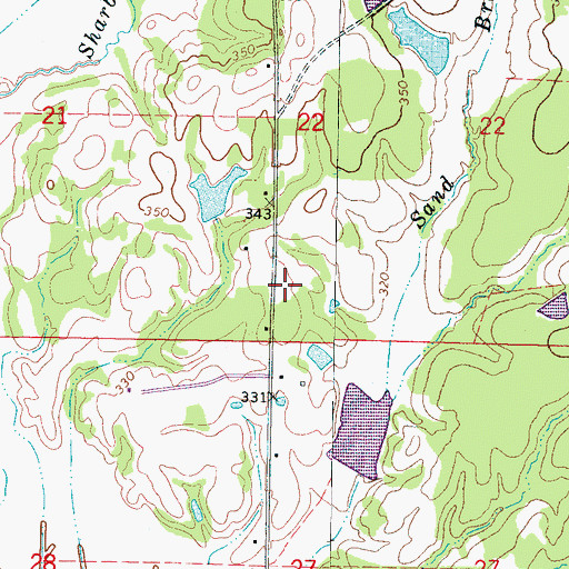 Topographic Map of Hickory Flat (historical), MS