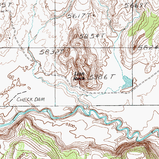 Topographic Map of Lion Rock, AZ