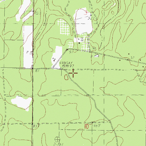 Topographic Map of New Light Church (historical), MS