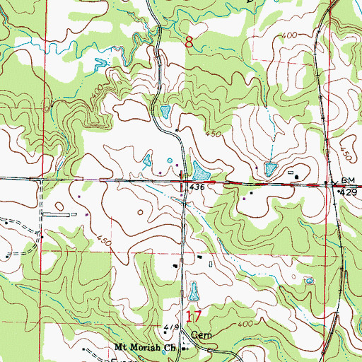 Topographic Map of Bethel, MS