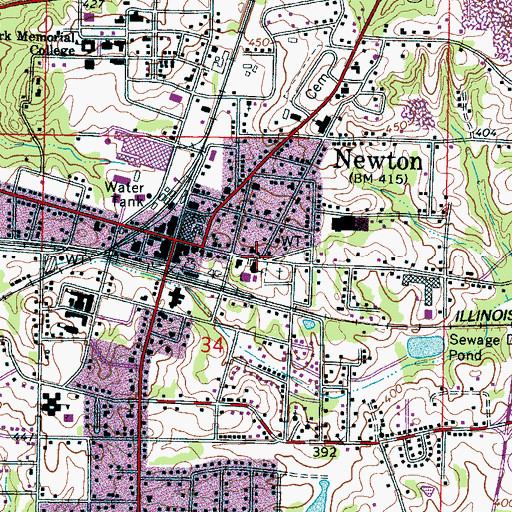 Topographic Map of First Baptist Church, MS