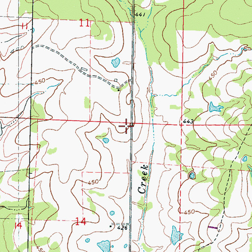 Topographic Map of Goodnews School (historical), MS