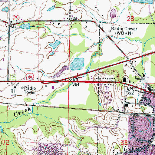 Topographic Map of Newton First Methodist Protestant Church, MS