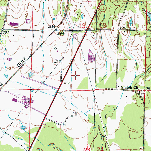 Topographic Map of Pioneer Community Hospital of Newton, MS