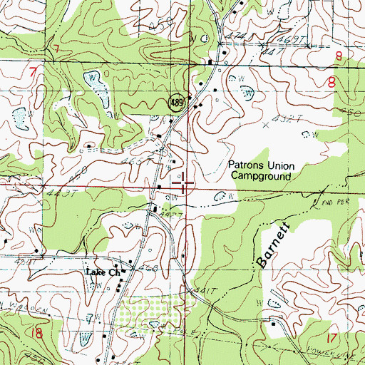 Topographic Map of Patrons Union (historical), MS