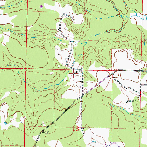 Topographic Map of Saint John School (historical), MS