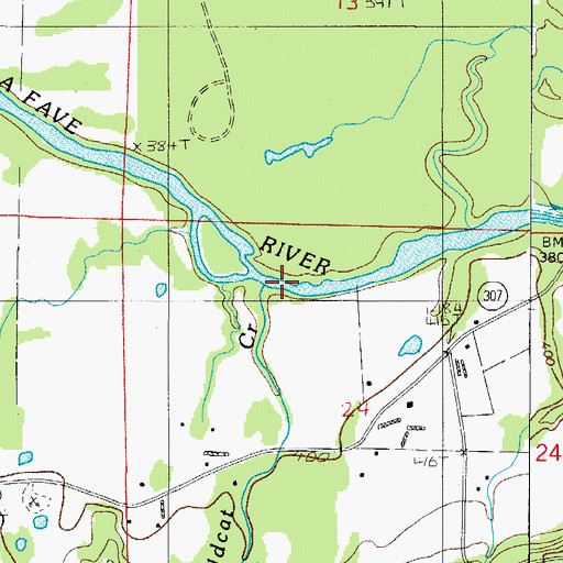 Topographic Map of Bear Creek, AR